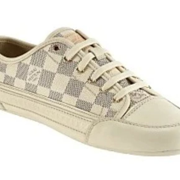 The Capucine Louis Vuitton Damier Azur CHILDREN's  Sneakers.  Size EU 31 US 13 - Picture 3 of 14
